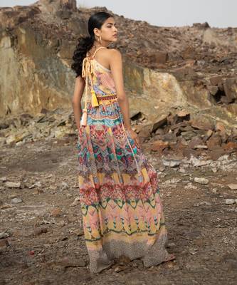 Paisley Art Halter Maxi Dress 3