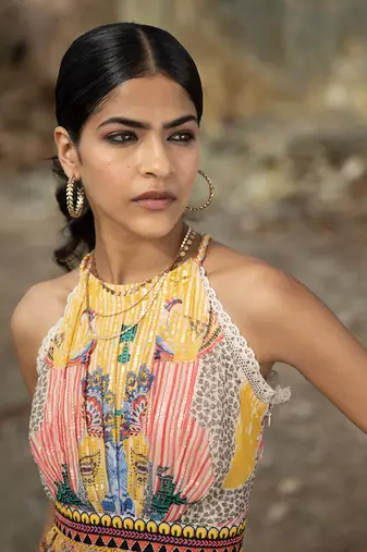 Paisley Art Halter Maxi Dress