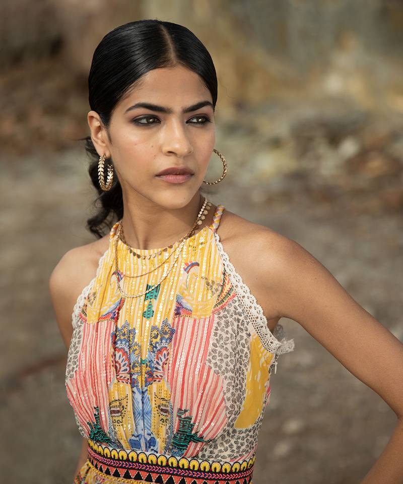 Paisley Art Halter Maxi Dress