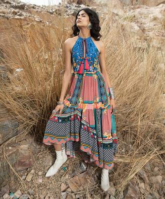 Tile Florid Maxi Dress 1