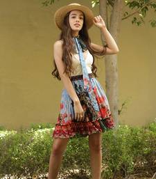 Multicolor printed viscose skirts