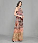 Nordic Halter Maxi Dress
