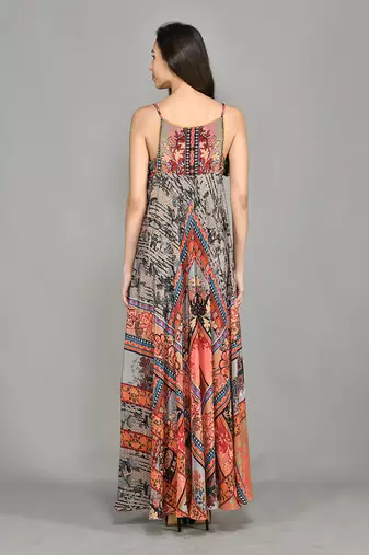 Nordic Halter Maxi Dress