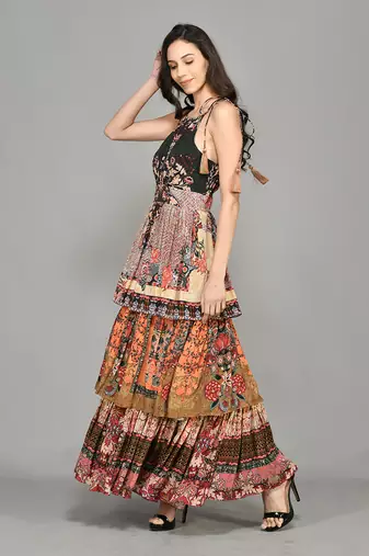 Nordic Tiered Short Dress