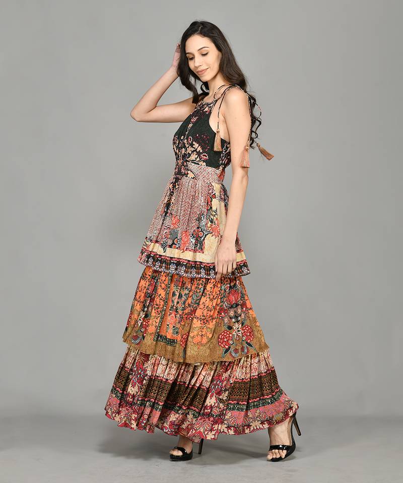 Nordic Tiered Short Dress