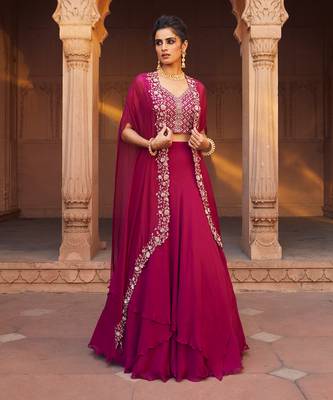Raspberry Zoya Lehenga Set 1