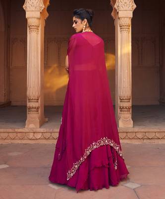 Raspberry Zoya Lehenga Set 3