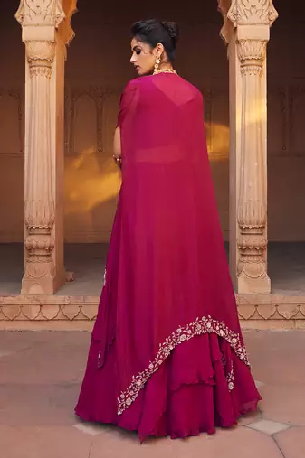 Raspberry Zoya Lehenga Set