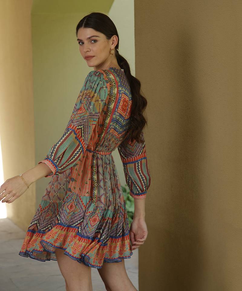 Cerulean Tiered Tunic Dress