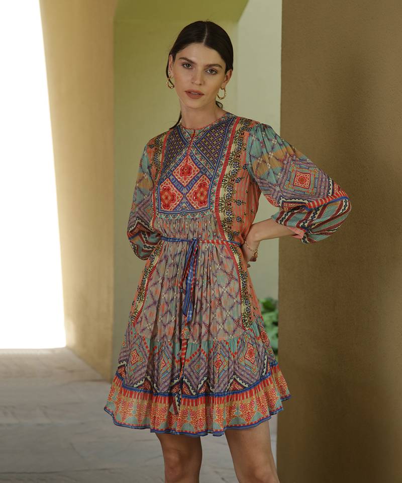 Cerulean Tiered Tunic Dress