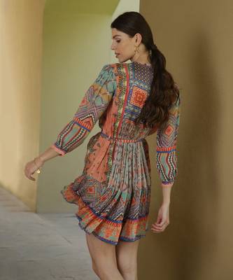 Cerulean Tiered Tunic Dress 4