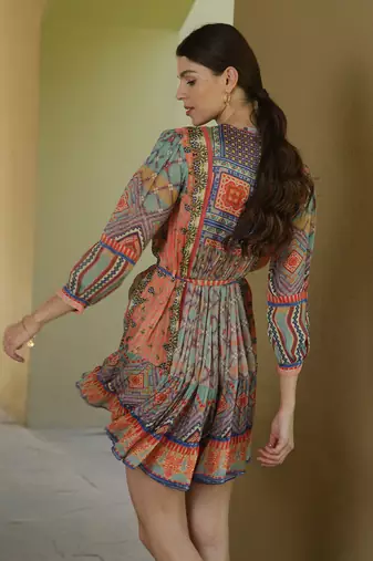 Cerulean Tiered Tunic Dress