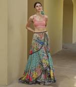 Multicolor printed viscose skirts