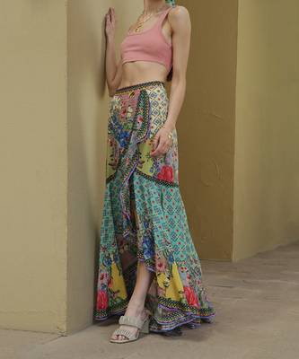 Multicolor printed viscose skirts 2
