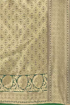 Green Woven Art Silk Saree With Blouse