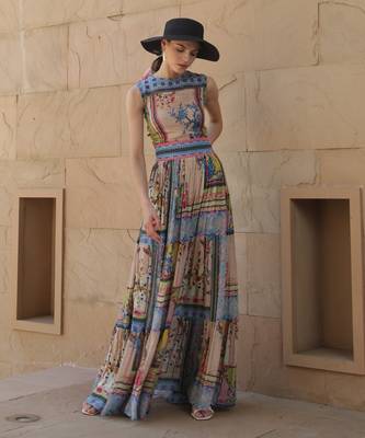 Tropicaltiles Tiered Maxi Dress 1