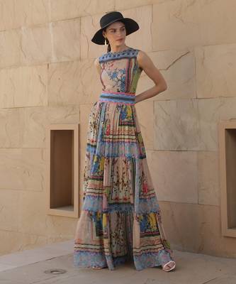 Tropicaltiles Tiered Maxi Dress 3