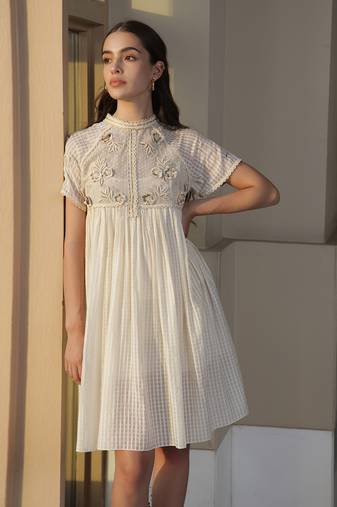Purity Pearl Embroidered Tunic