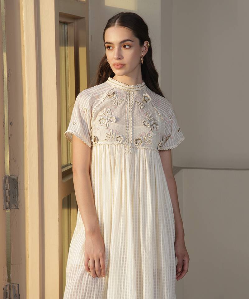 Purity Pearl Embroidered Tunic