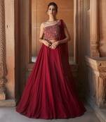 Oxblood Zohra Gowns