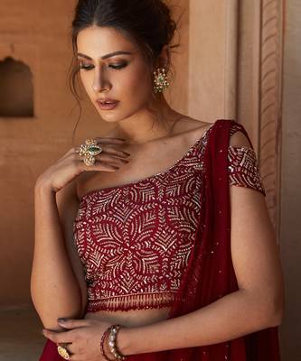 Oxblood Zohra Gowns 2