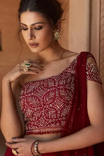 Oxblood Zohra Gowns