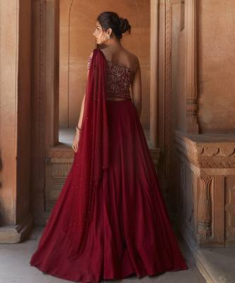Oxblood Zohra Gowns 3