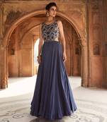 Navy Blue Zaafira Gown