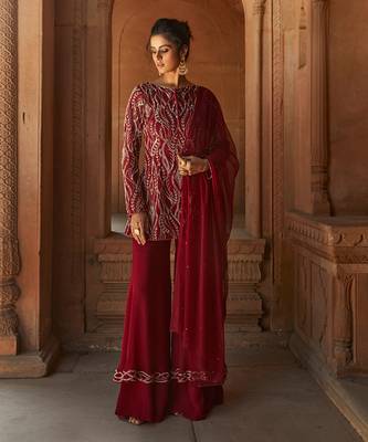 Oxblood Zoofishan Sharara Set 1