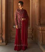 Oxblood Zoofishan Sharara Set
