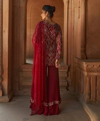 Oxblood Zoofishan Sharara Set 2