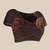 Brown printed georgette saree with blouse