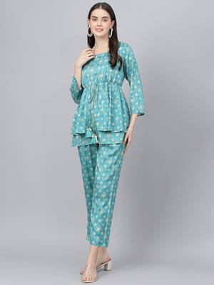 Teal bandhej silk blend salwar 1