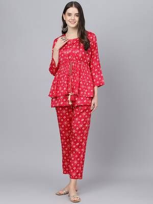 Magenta bandhej silk blend salwar 1
