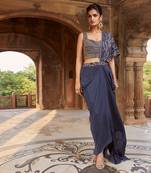 Navy Blue Zendaya Lehenga Set