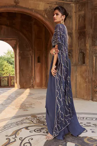 Navy Blue Zendaya Lehenga Set