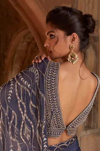 Navy Blue Zendaya Lehenga Set