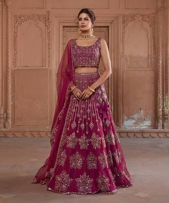 Raspberry Veeya Lehenga Set 1