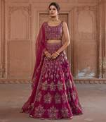 Raspberry Veeya Lehenga Set