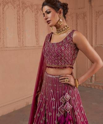 Raspberry Veeya Lehenga Set 3