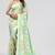 Green printed silk saree with blouse