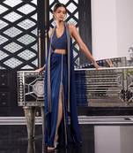 Electric Blue Ember Skirt Cape Set