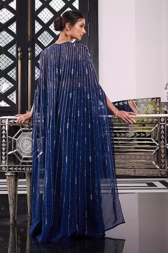 Electric Blue Esme Pant Cape Set