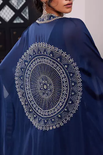 Electric Blue Erin Lehega Cape Set