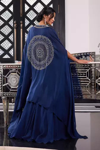 Electric Blue Erin Lehega Cape Set