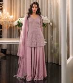 Lilac Pink Etsa Sharara Set