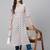 White printed cotton ethnic-kurtis