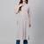 White printed cotton ethnic-kurtis