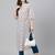 White printed cotton ethnic-kurtis