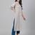 White printed cotton ethnic-kurtis